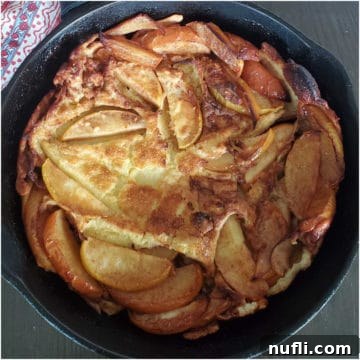 Easy German Apple Pancakes 11 German Apple Pancake in a cast iron skillet