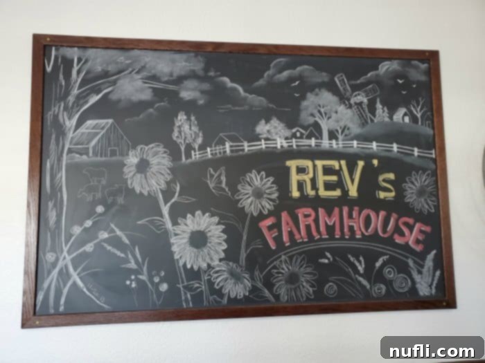 Rev's Farmhouse Chalkboard sign 