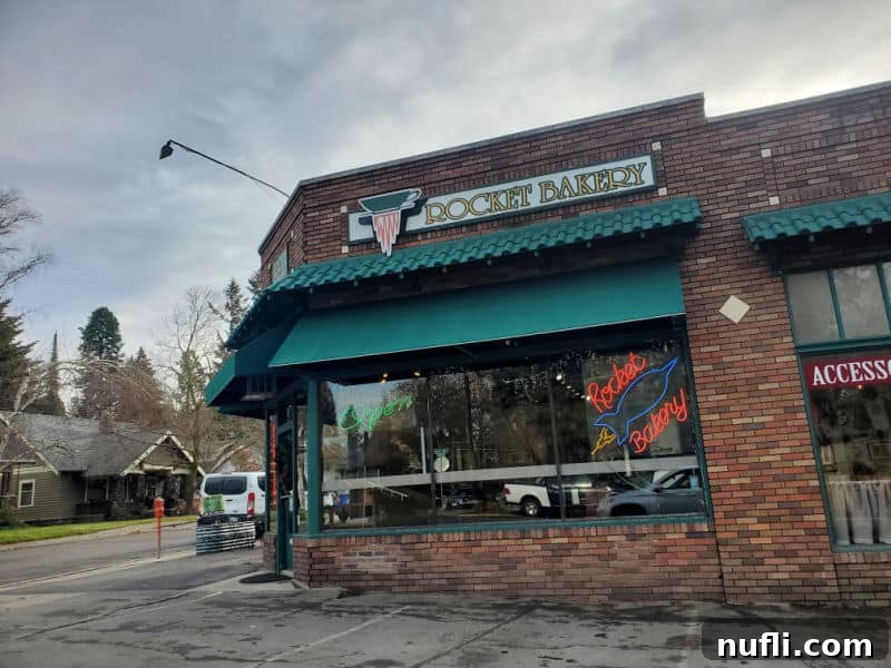 Spokane's Sweetest Spots A Bakery Guide 12 Rocket bakery sign over the entrance to a brick building
