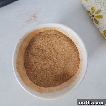 Cinnamon Sugar in a white bowl