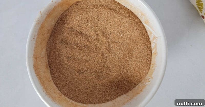 perfect cinnamon sugar ratio in a white bowl