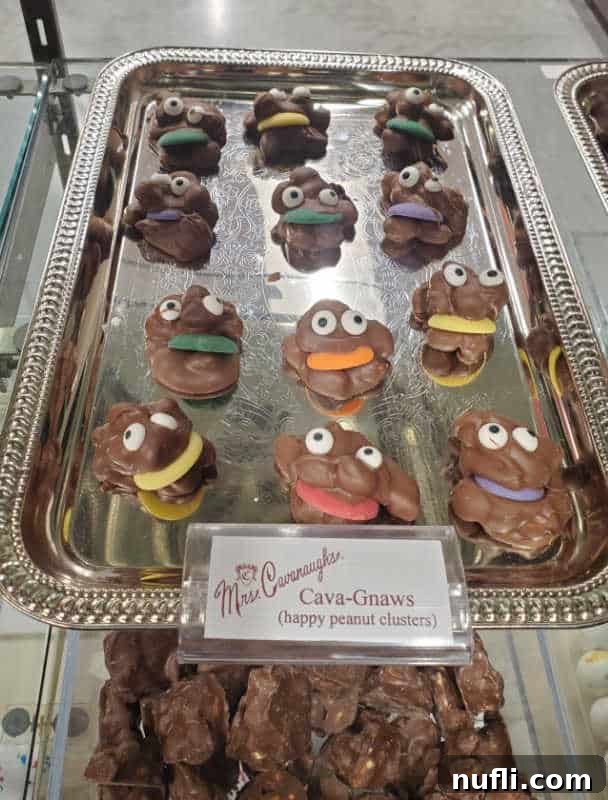Mrs Cavanaughs Cava Gnaws peanut clusters on a tray
