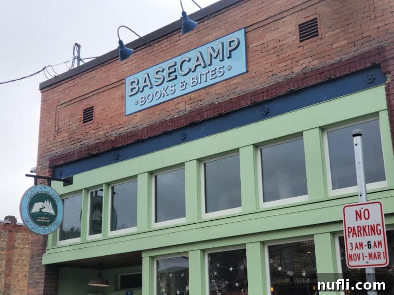 Basecamp books and bites building in Roslyn, WA