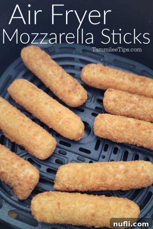 Air Fryer Mozzarella sticks over air fried mozzarella sticks in the air fryer basket