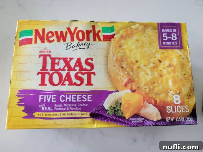 Box of Texas Toast five cheese 