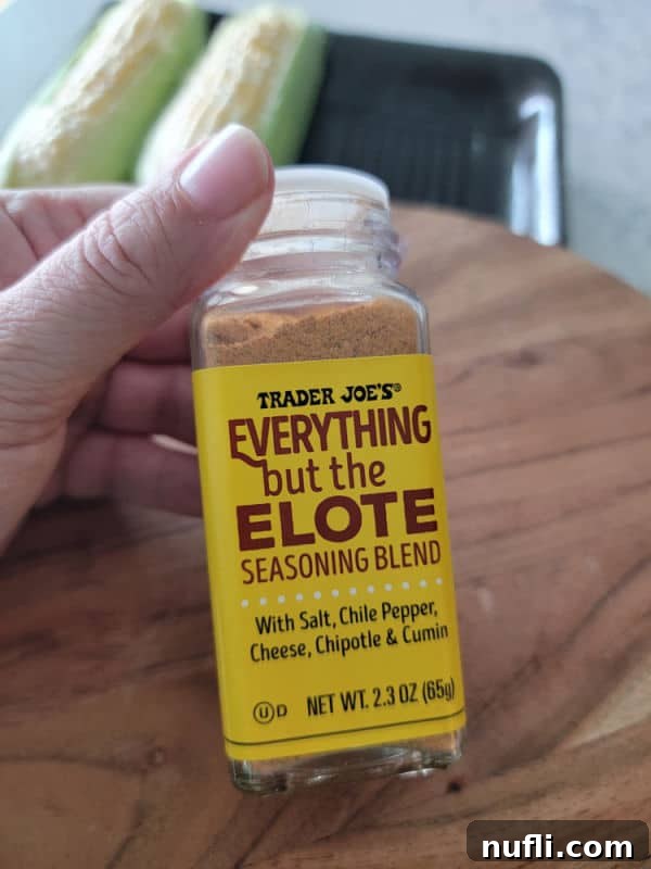 Bottle of Trader Joe's Everything But The Elote Seasoning