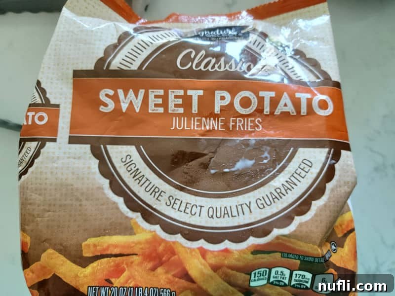Sweet potato fries bag