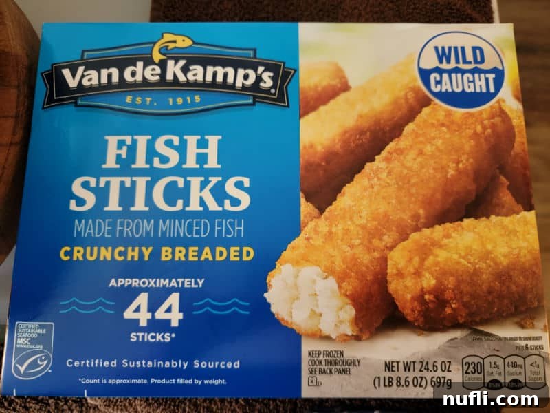 Van de Kamps Fish sticks box