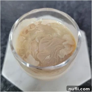 Looking down into a Cement Mixer Shot in a clear glass