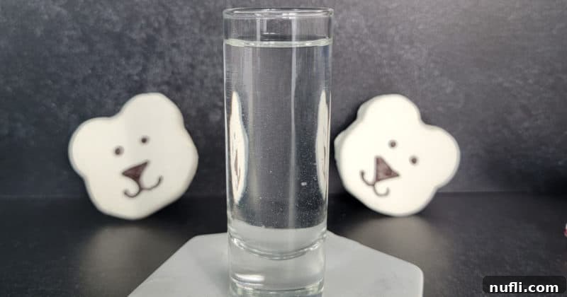 Polar bear shot with 2 polar bear marshmallows