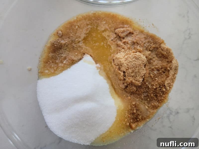Graham Cracker Crumbs, sugar and butter in a glass bowl