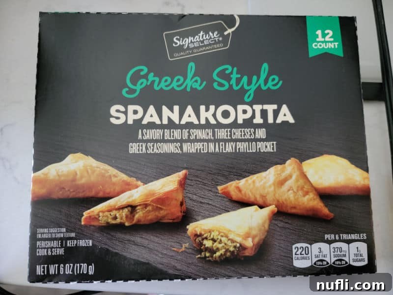 Crispy Air Fried Frozen Spanakopita 3 Box of greek style spanakopita