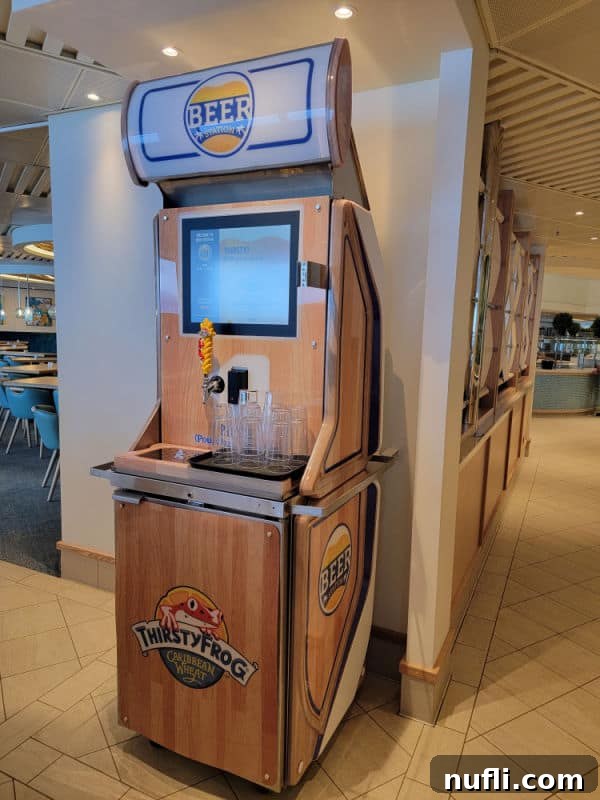 Thirsty Frog beer station with glasses