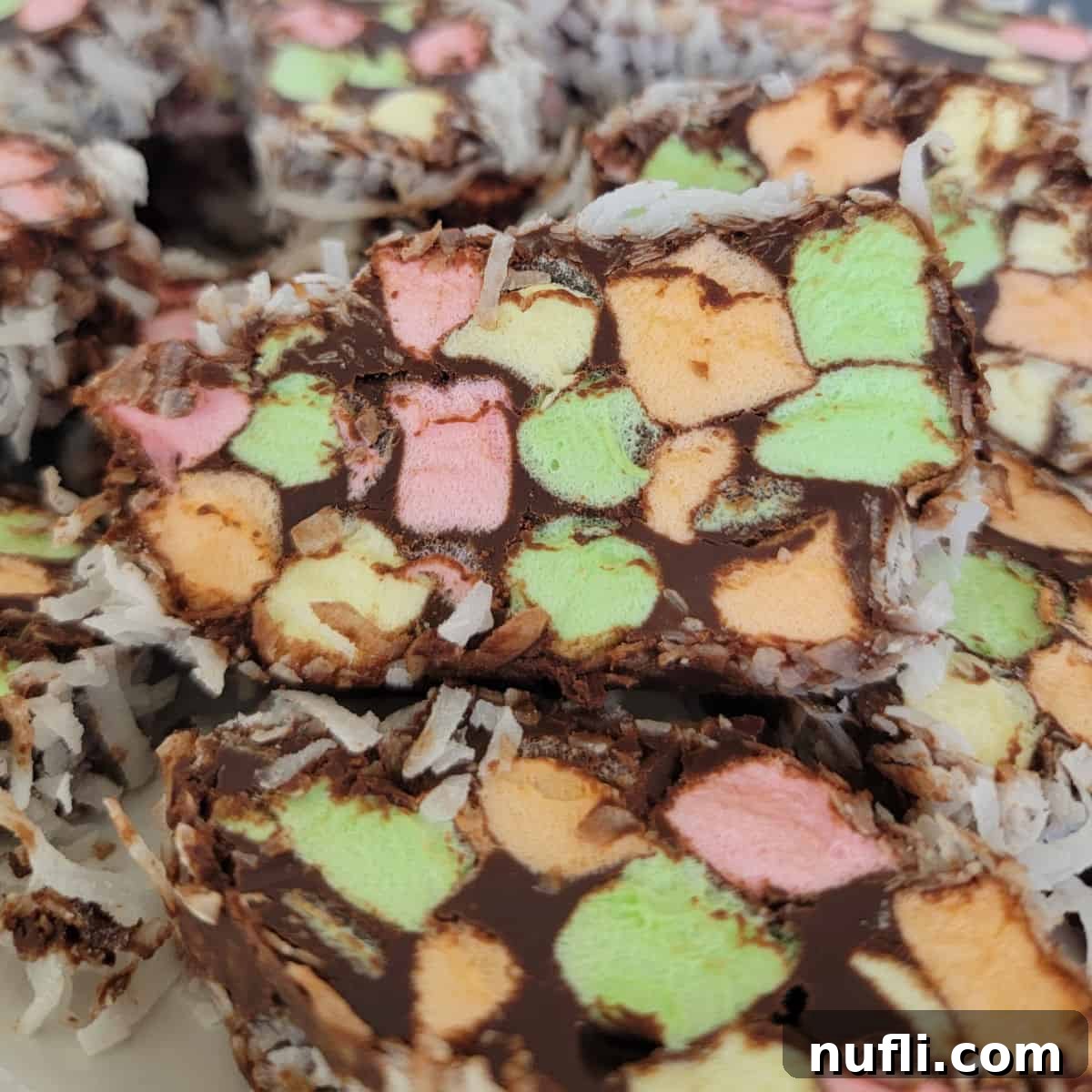 Church Window Cookies: A Visual Recipe Guide 11 Stack of Church Window Cookies with Coconut