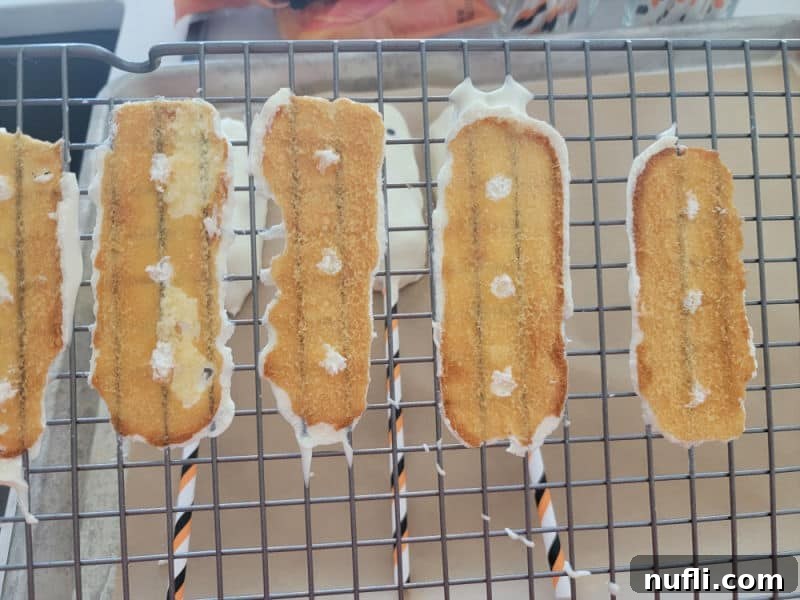 The importance of parchment paper when making Mummy Twinkies