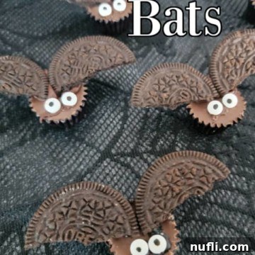 Reese's Bats text over multiple chocolate Oreo bats
