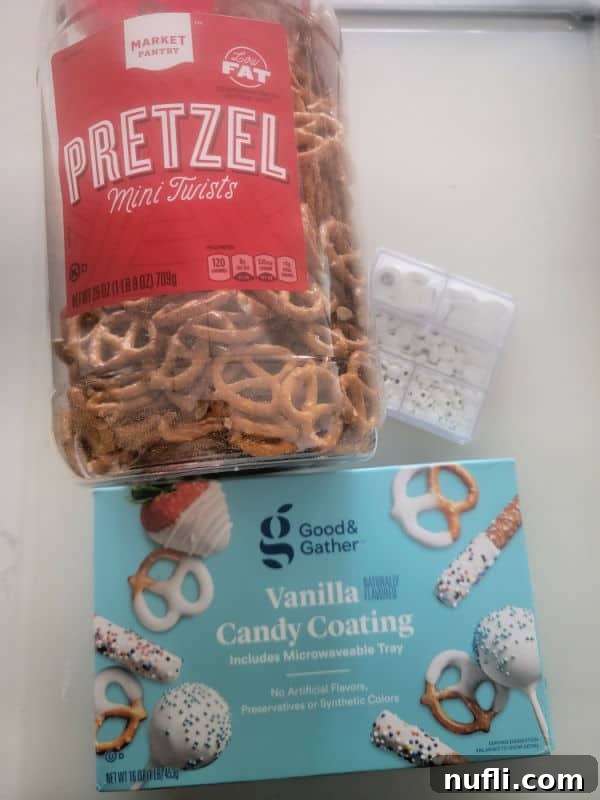 ghost pretzels ingredients pretzel mini twists, candy eyes, vanilla candy coating
