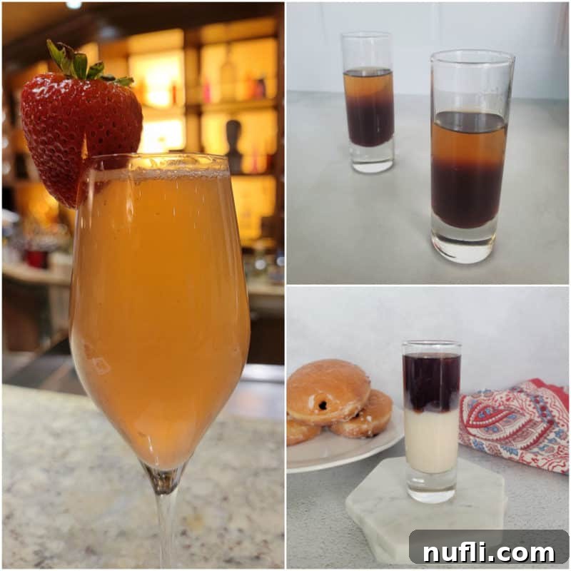 Collage of Chambord Cocktails showcasing various drinks