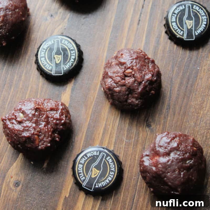 Guinness Chocolate balls and Guinness beer bottle lids