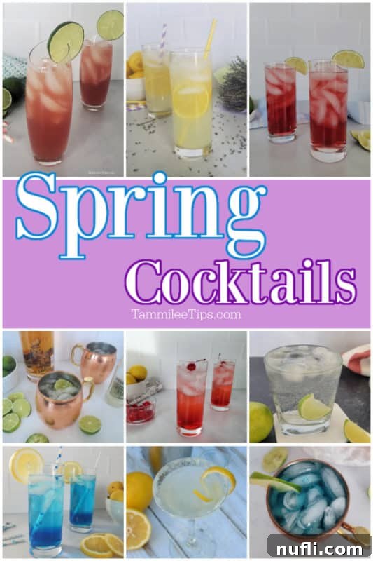 Collage of Spring Cocktails