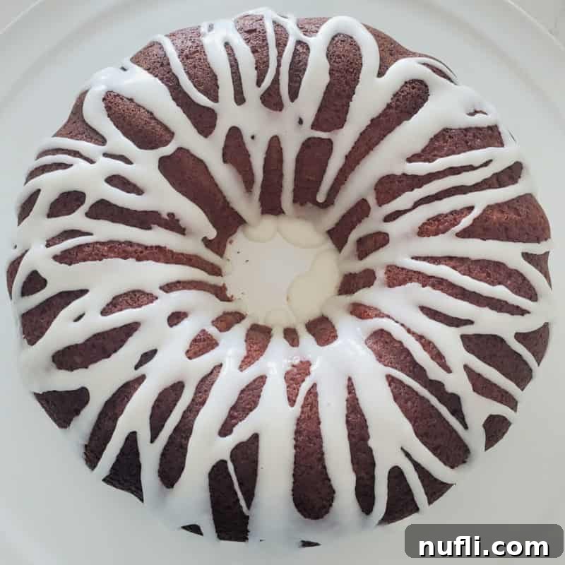 Mountain Dew Cake on a white platter