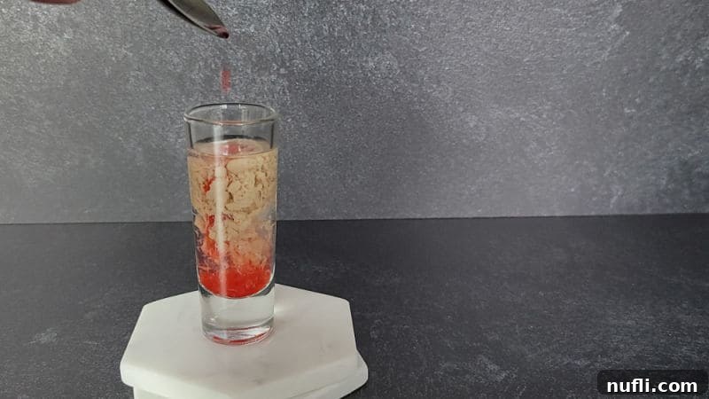Brain Hemorrhage Shot pink and cream layered shot