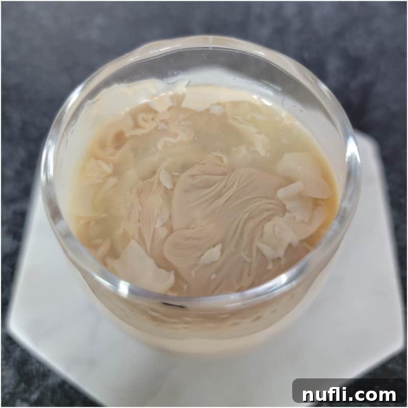 Looking down into a Cement Mixer Shot in a clear glass