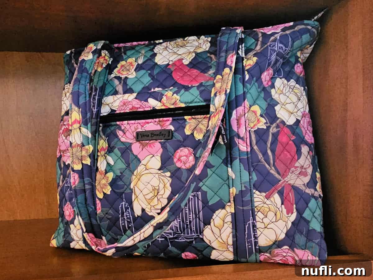 Vera Bradley exclusive design with cardinals, peonies, and the fort wayne skyline