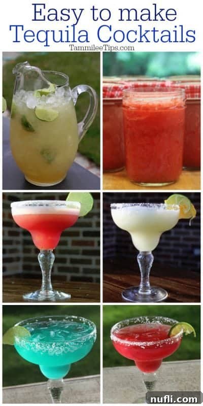 Delicious Tequila Drinks Made Easy 18 Collage of easy-to-make tequila recipes and cocktails, demonstrating a wide range of simple drink ideas
