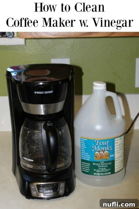 How to clean coffee maker with vinegar