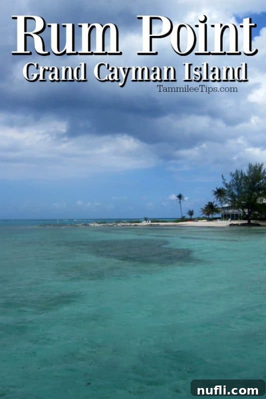 Rum Point Grand Cayman Island over tropical waters and palm trees