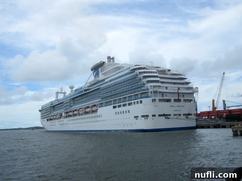 Coral princess docked in port