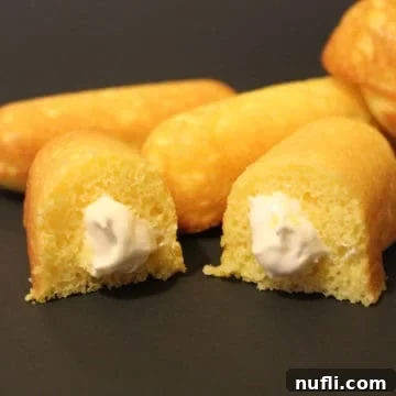 Make Your Own Twinkies 3 Homemade Twinkies on a black background