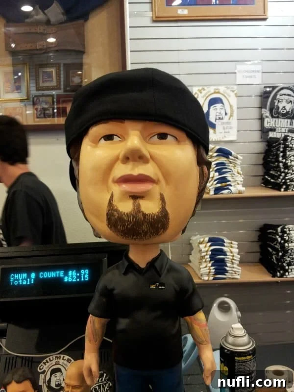 Las Vegas: A Pawn Stars Pilgrimage 5 Chumlee large bobblehead near the cash register