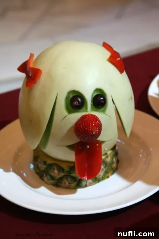 Group of charming fruit animal chicks nestled on a pineapple base, creating a heartwarming scene.