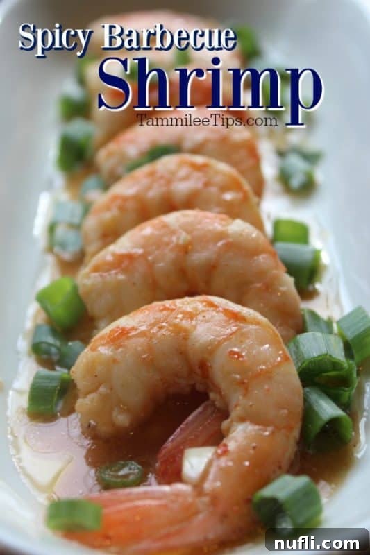 New Orleans Slow Cooker Fiery Barbecue Shrimp 2 Spicy Barbecue Shrimp over a platter of shrimp and green onions