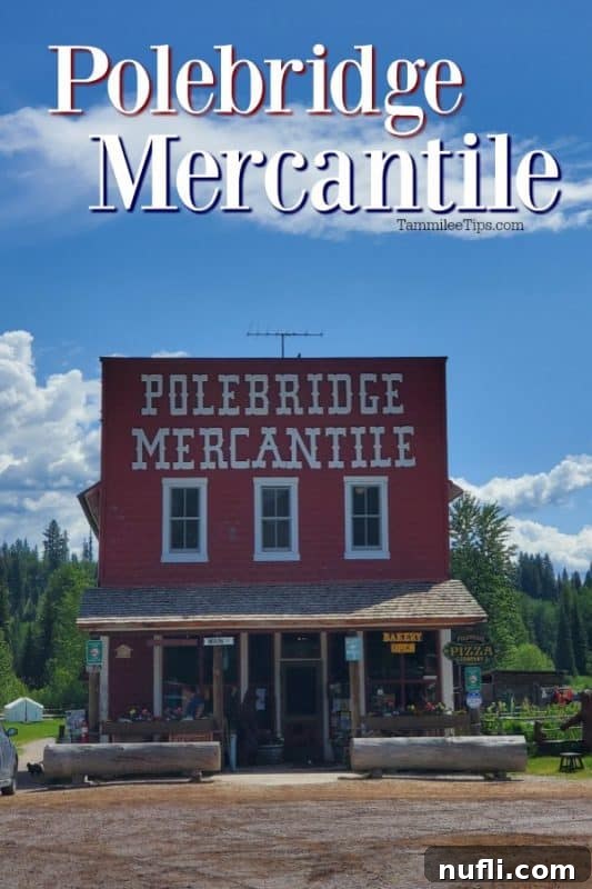 Polebridge Mercantile: Montana's Rustic Gem 2 Historic red Polebridge Mercantile building under a bright sky