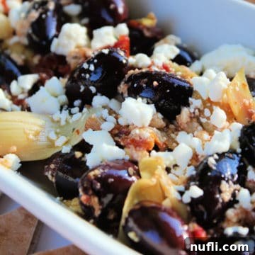 Heavenly Greek Goddess Bites 3 Greek goddess appetizer with kalamata olives, feta and artichokes