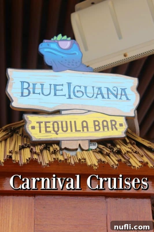 Blue Iguana Tequila Bar sign