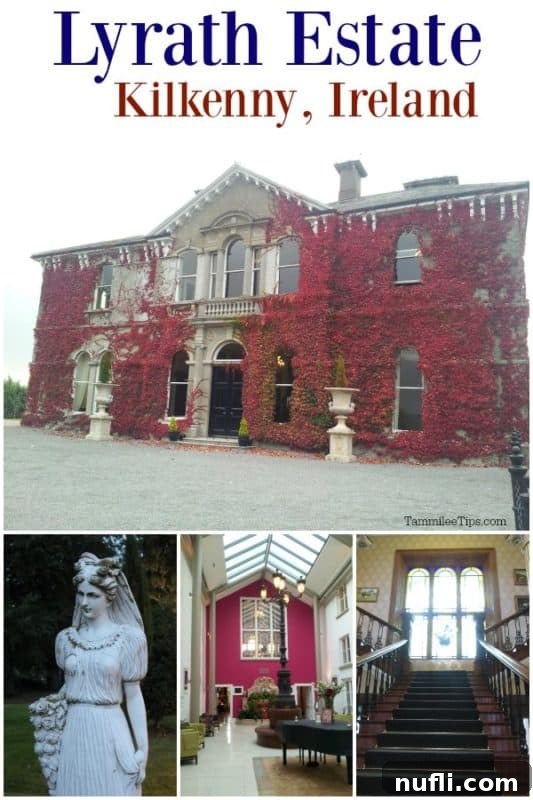 Lyrath Estate over a collage of photos showcasing its grandeur and natural beauty.