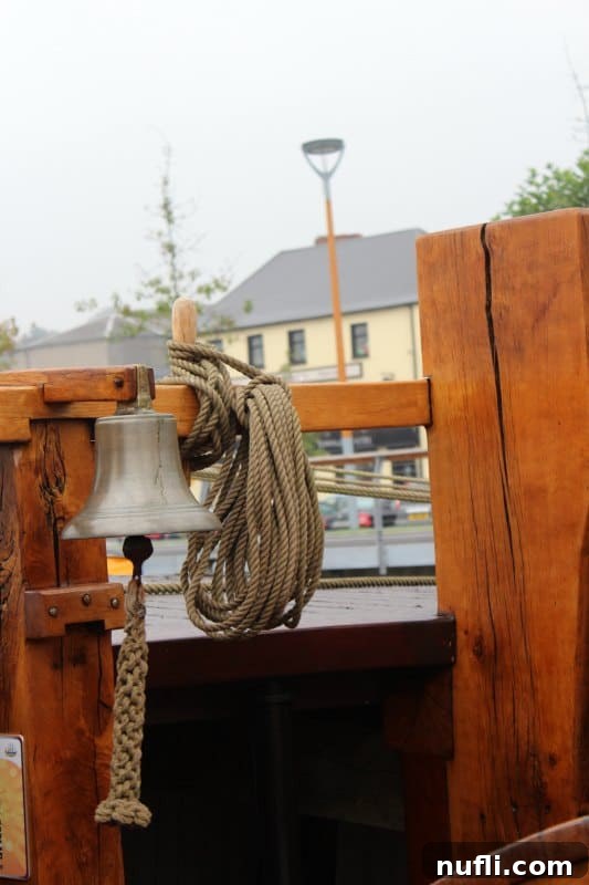 Dunbrody Famine Ship Experience Ireland 6 Ship bell and ropes on the deck of the Dunbrody Famine Ship