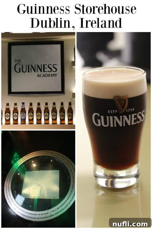 Guinness Storehouse over a collage of photos