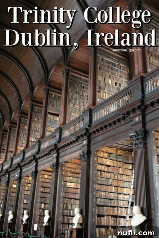 Trinity College Dublin Ireland with two levels of books