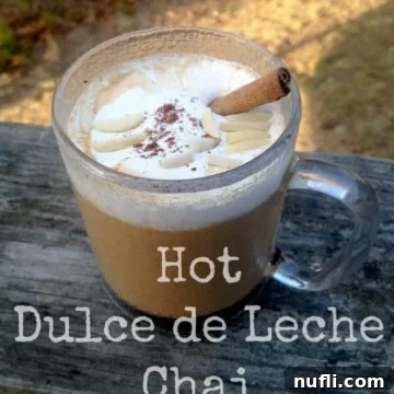 Hot Dulce De Leche Chai in a glass mug