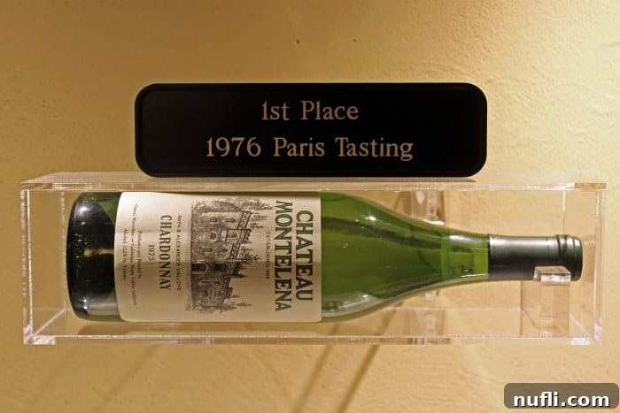 Chateau Montelena: Napa Valley's Legendary Winery 7 1st place 1976 Paris Tasting with a bottle from Chateau Montelena Chardonay