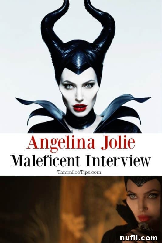 Angelina Jolie Maleficent Interview - striking portrait of Angelina Jolie