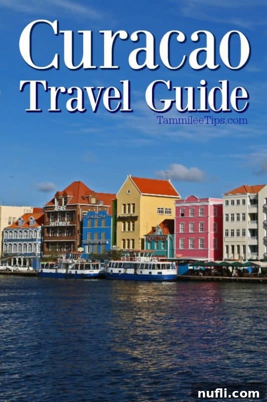 Colorful Dutch colonial buildings along the waterfront in Willemstad, Curacao