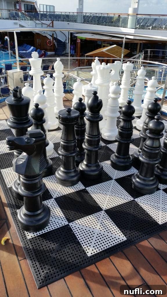 Interior walkway on Carnival Freedom with colorful decor