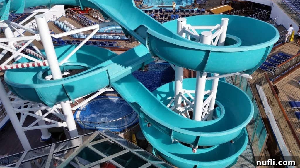 Stylish interior corridor on Carnival Freedom