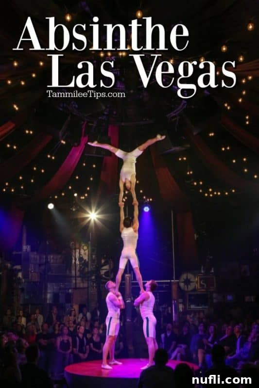 Absinthe Las Vegas: Unforgettable Spectacle 2 Absinthe Las Vegas over performers on stage
